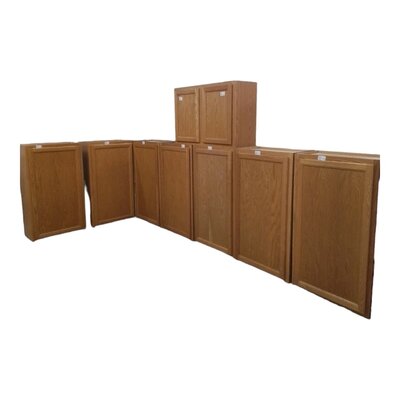 34532 8 Piece Oak Upper Cabinet Set